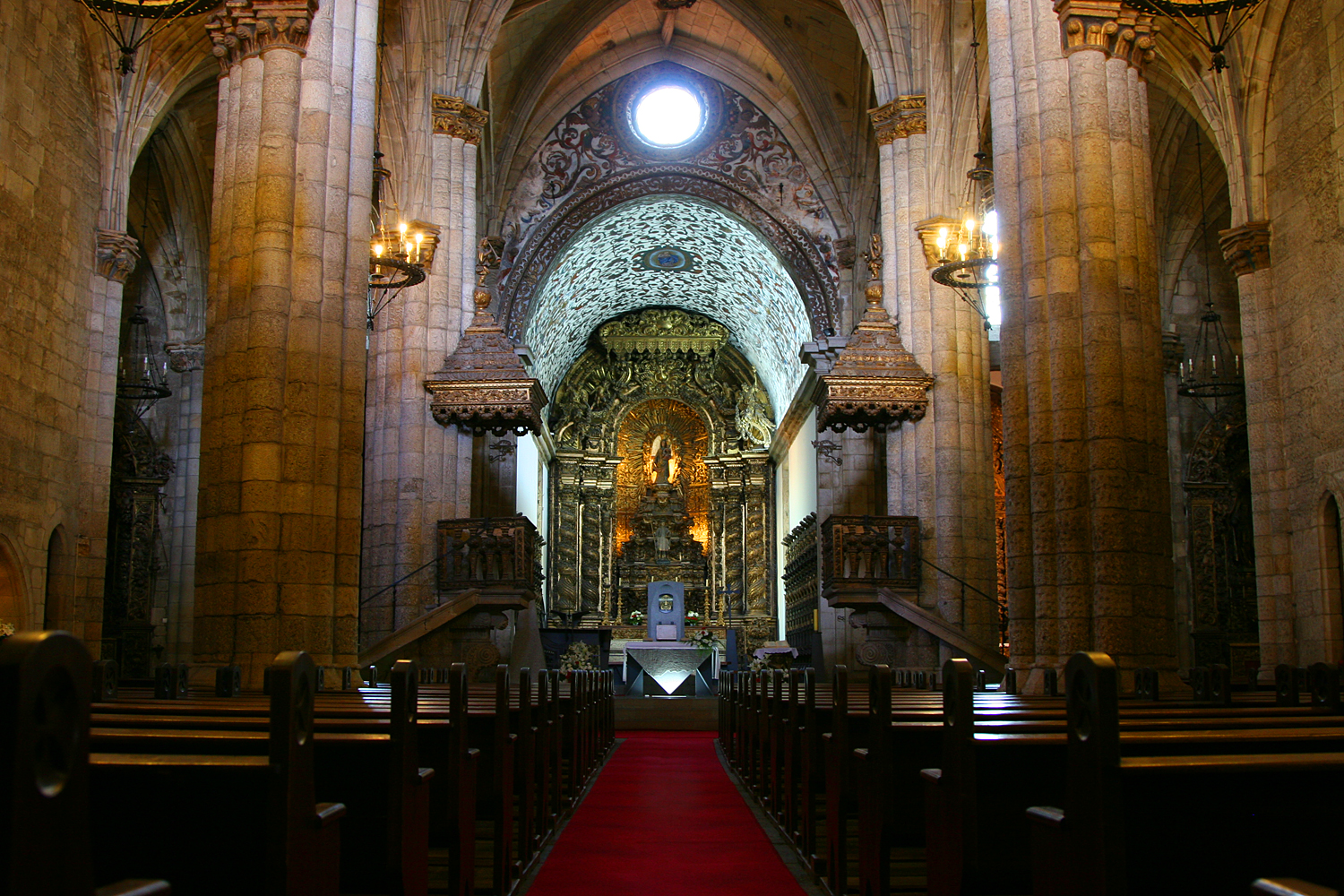 Interior view of Viseu Cathedral, Portugal